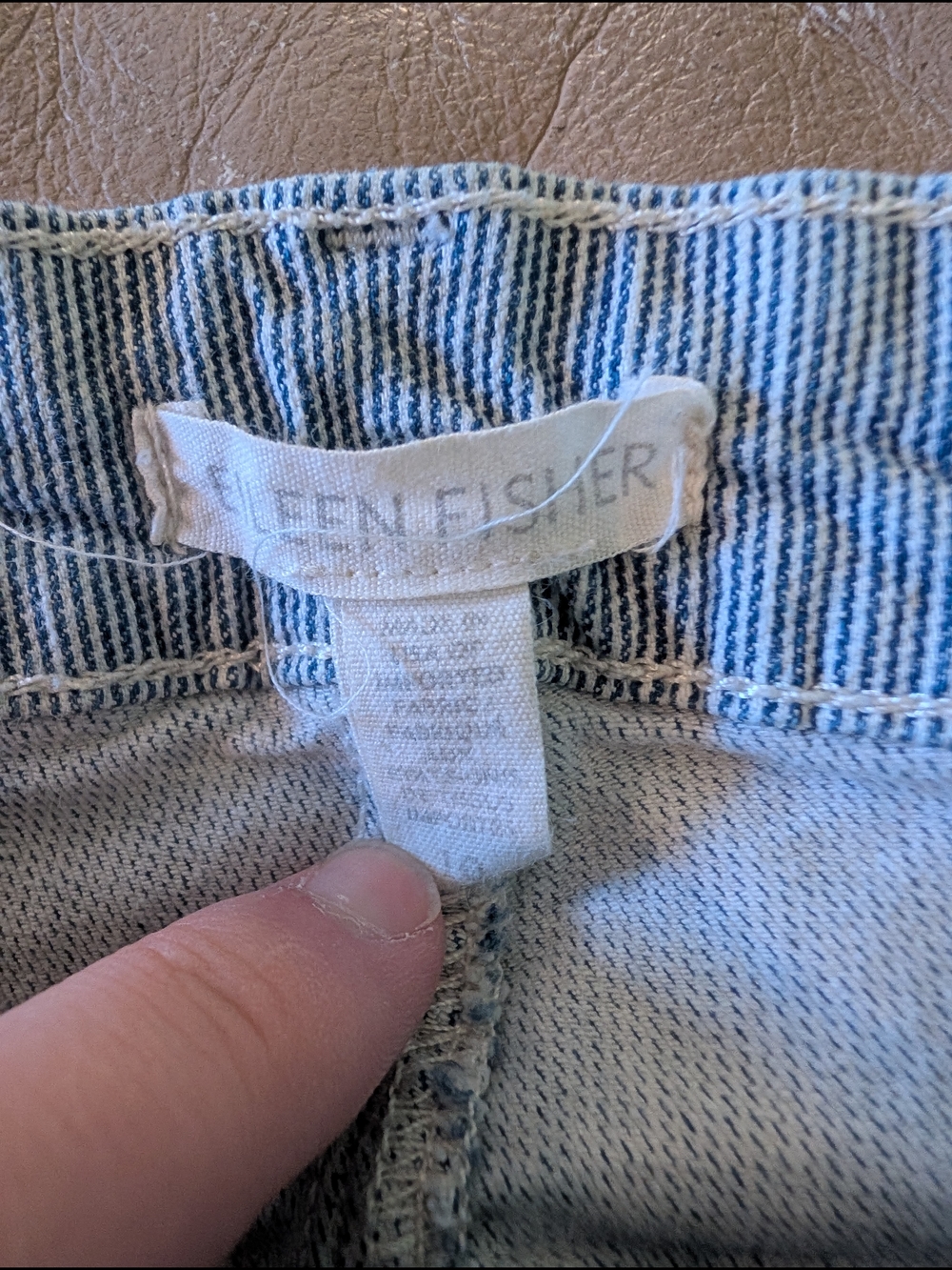 Eileen Fisher Light Blue Striped Pants